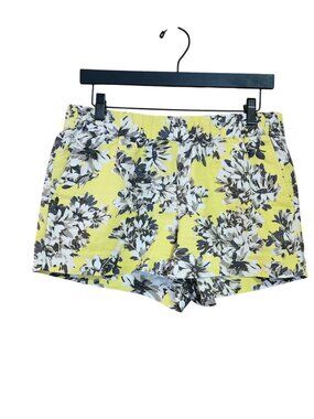 J.Crew Yellow Floral Print Board Walk 3" Shorts Womens size 8